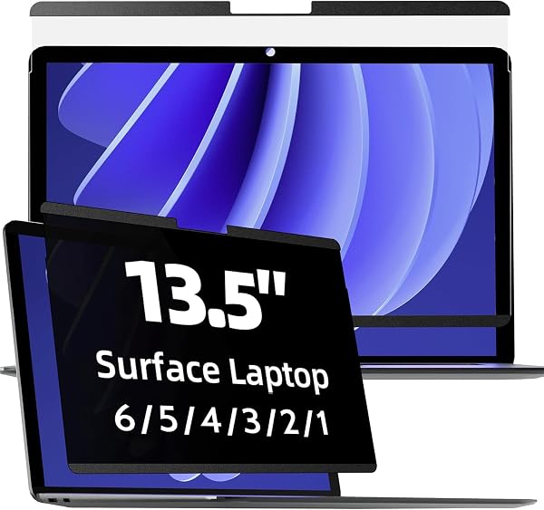 Mamol Magnetic Privacy Screen for 13.5 Inch Surface Laptop 6/5/4/3/2/1, Removable Anti Spy Glare Blue Light Filter, Microsoft Surface Laptop Privacy Screen Protector 13.5 in - 1