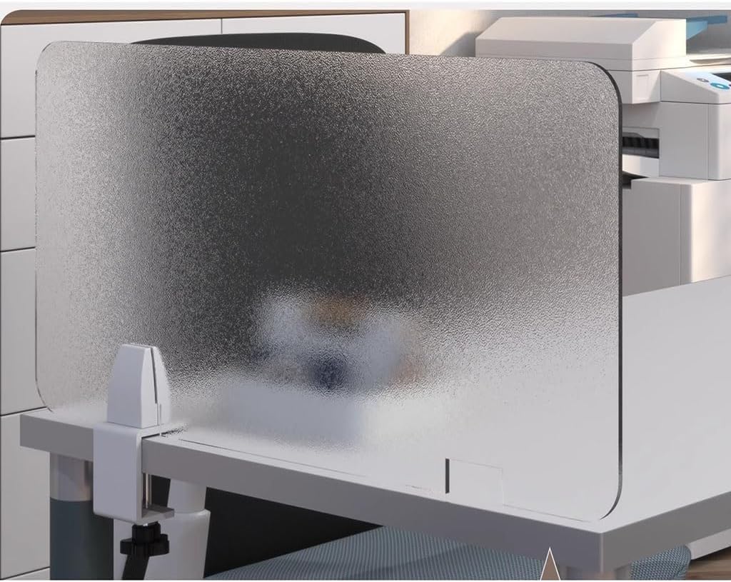 Divisor de privacidad para escritorio, panel transparente de acrílico esmerilado para oficinas, escuelas, aulas y estudiantes (40 x 100 x 0,5 cm), mejora la privacidad y el ritmo de trabajo