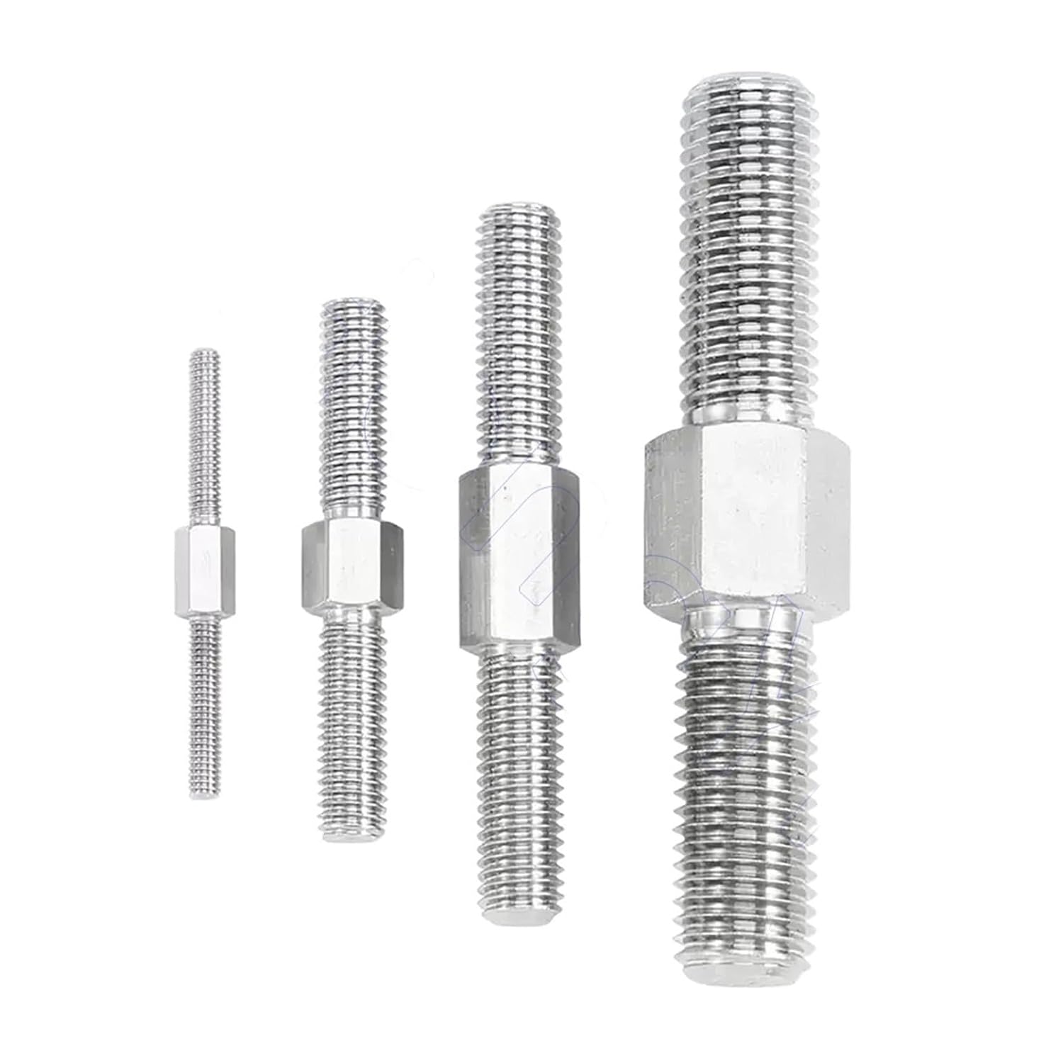 A2 304 Stainless Steel Left and Right Thread Dual Head Threaded Bar Double End Thread Rod Stud Bolt M3 M4 M5 M6 M8 to M16(70mm,M16(1Pcs))