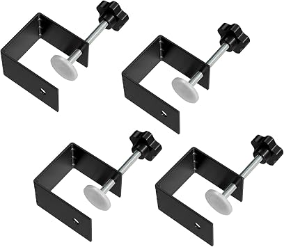 2 Pcs / 4 Pcs Universal C Clamp Cabinet Installation Clamps, Furniture Cabinetry Face Frame Clamps Flexible Drill Hole Guide Design for Easy and Fast Installing Frame of Cabinets 4 Pack
