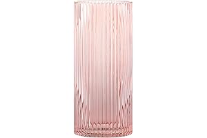 Elegant Pink Glass Vase - A Stunning Statement Piece