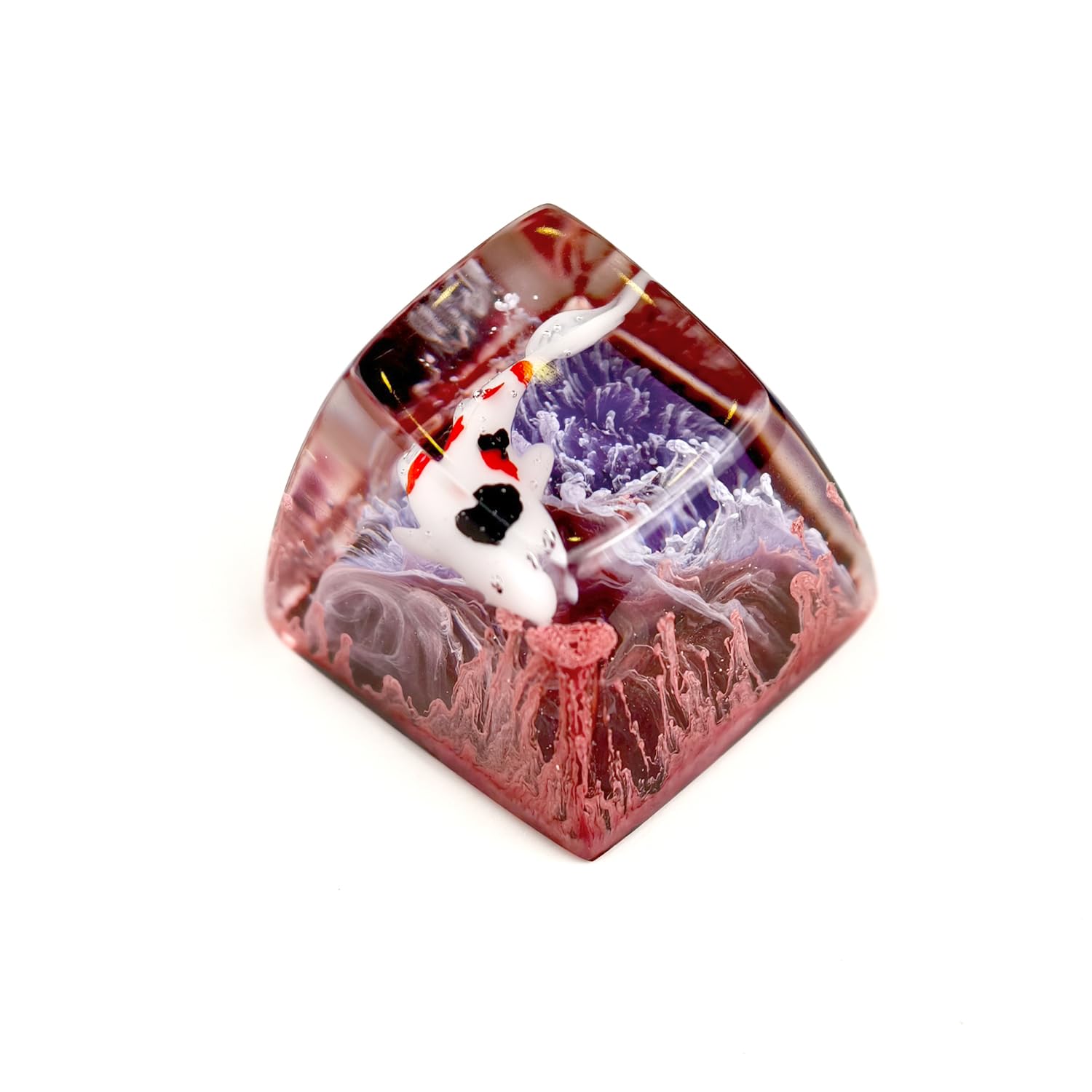 Ocean Aesthetic Novelty Koi Artisan Keycap Esc R1 SA Profile 1U