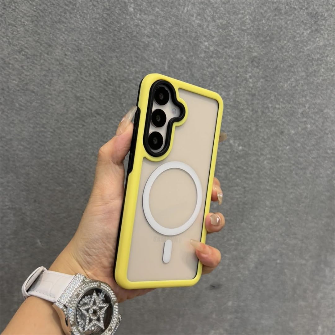 Étui acrylique transparent Samsung Galaxy S25 Ultra antichoc jaune - 8