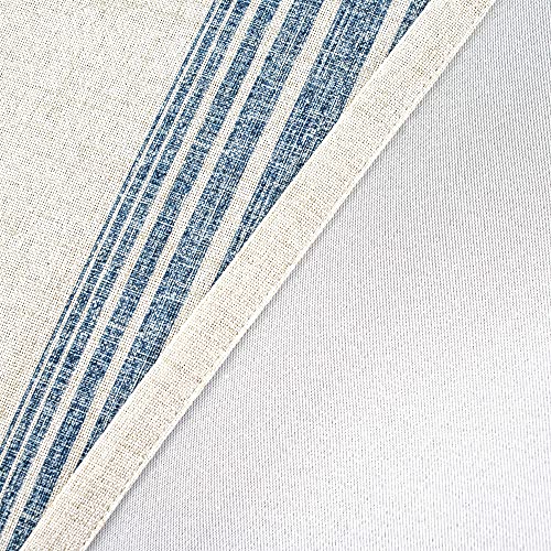 Driftaway Chris Vertical Striped Pattern Blackout Room Darkening Thermal Insulated Tie Up Adjustable Balloon Rod Pocket Curtain For Small Window 45 Inch By 63 Inch Jean Navy #TOP4