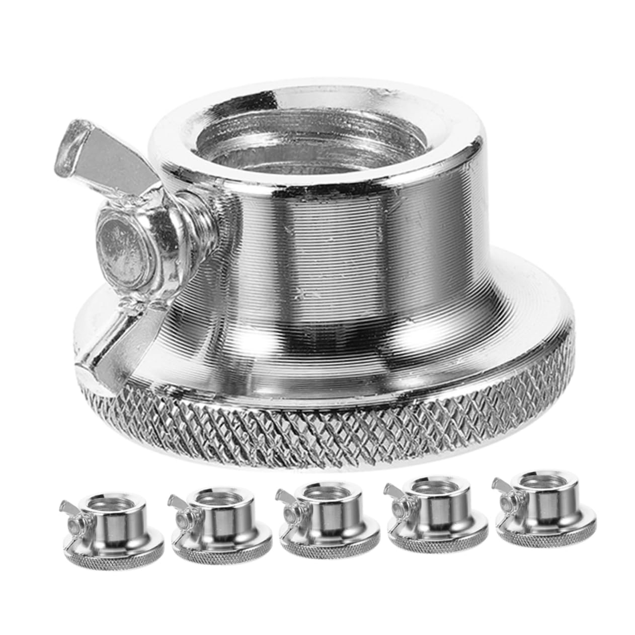 HANABASS 6pcs Barbell Self-Locking Nut Set Dumbbell Lock Collar Universal Weight Clamp for Barbell Easy Install and Sturdy Cast Iron Construction