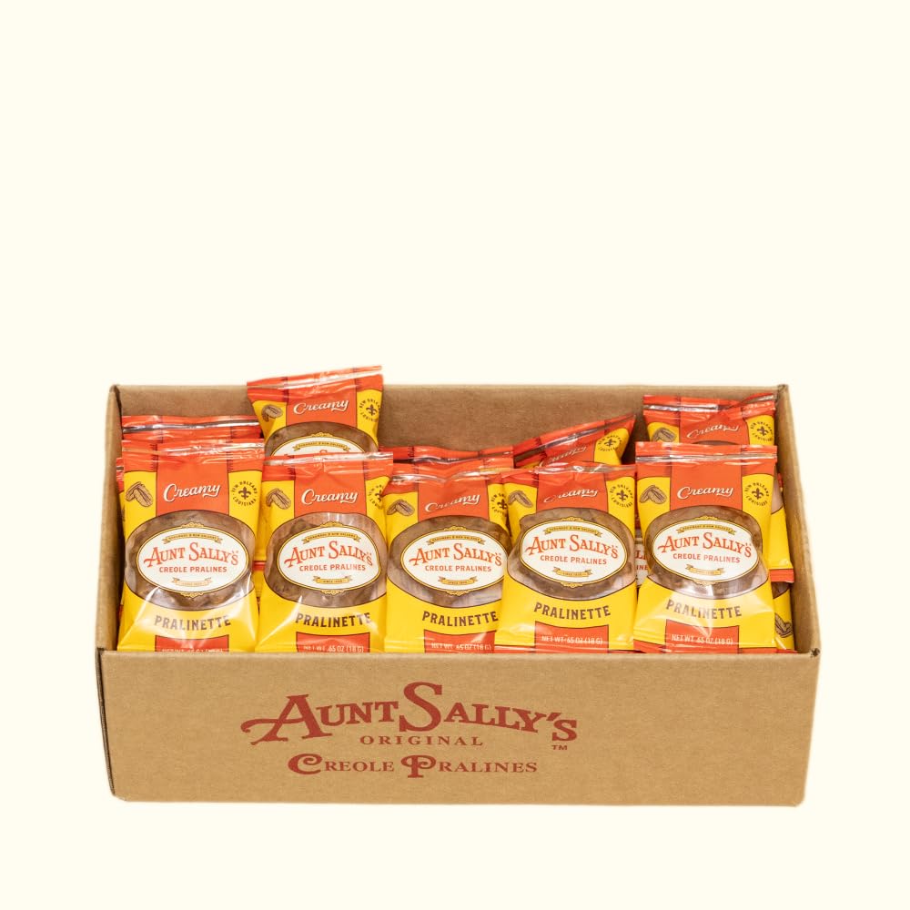 Aunt Sally's Creamy Classic Pralinettes- Bulk Pack of Mini Pralines- New Orleans Most Famous Praline- Handmade Pecan Candy