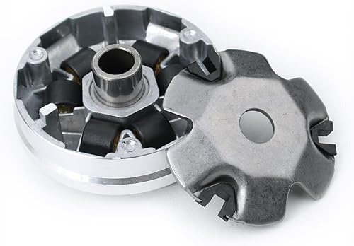 Miniatura 2 de Glixal GY6 - Kit completo de variador de ciclomotor de 49 cc y 50 cc con pesas de rodillo de 0.15 onzas, polea de accionamiento de embrague