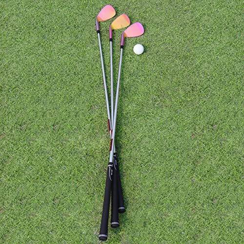 WENGH Golf Wedge Set for Women or Men Right Handed –Including 52 56 60 Degree Golf Wedges with CNC Milled Face-(Flex-Regular)-35 inches-Rainbow Colored Wedges