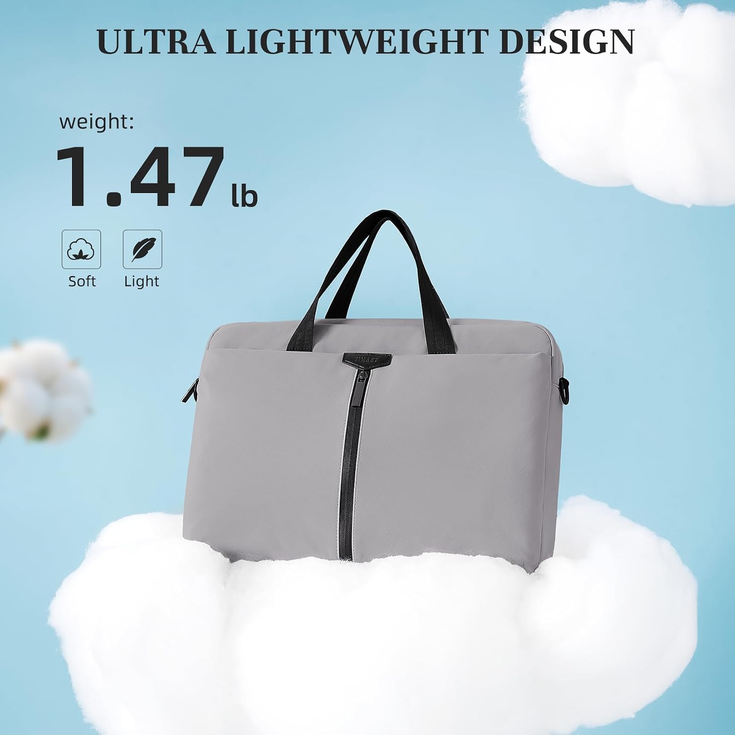 Timeet 17.3 Inch Laptop Bag for Men Women, Lightweight & Water-Resistant Computer Bag Laptop Briefcase with Shoulder Strap