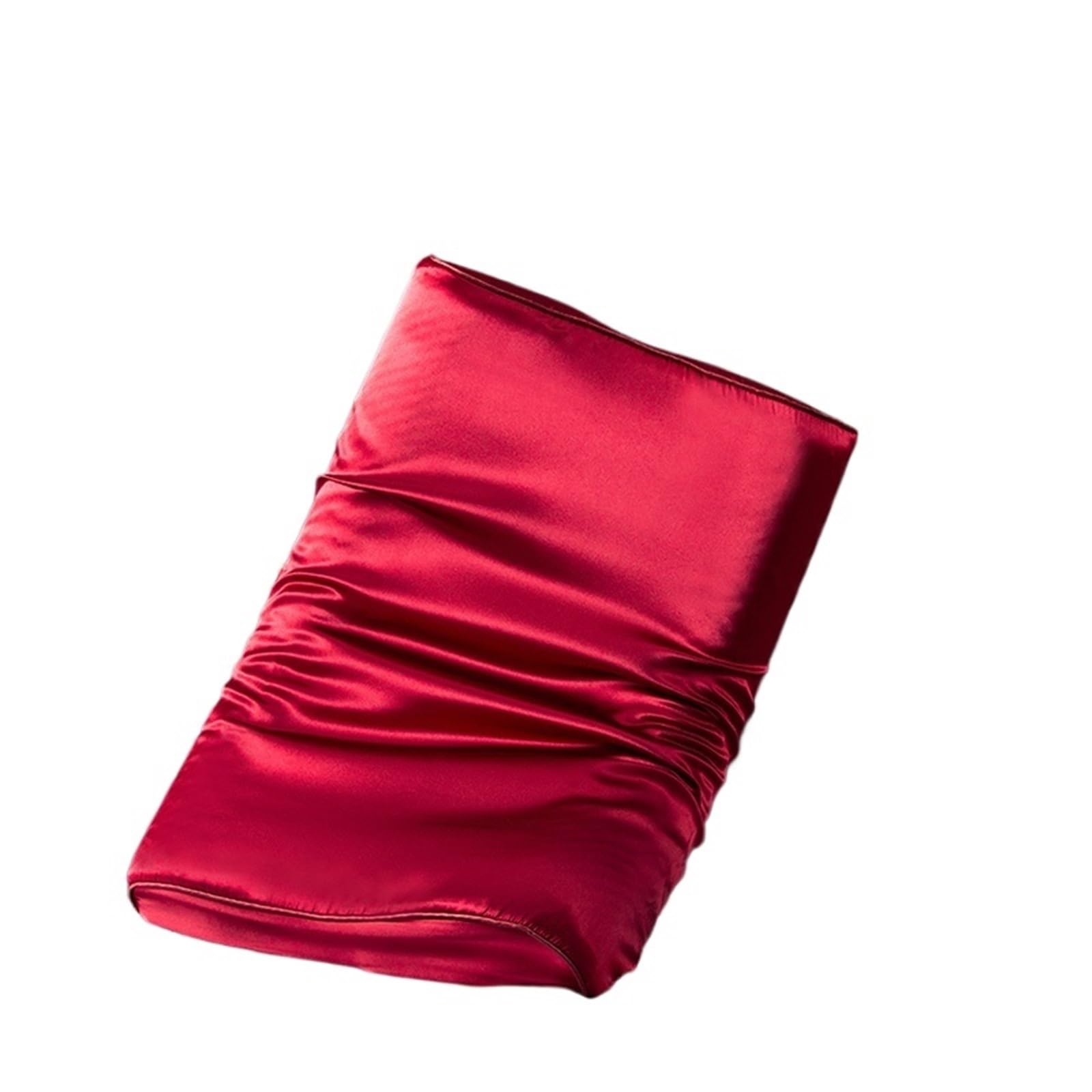Fundas de Almohada de Seda, 22 Momme Funda De Almohada Seda Morera for Espuma Viscoelástica Látex, Multicolor, Varios Tamaños(Red,1PCx40x60cm)
