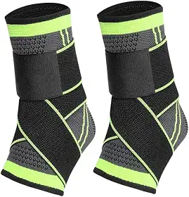 Kit 2 Tornozeleira Ortopédica de Compressão Ajustável Estabilidade Proteção e Recuperação para Lesões no Tornozelo Elástica Ideal para Dores e Atividades Esportivas como Corrida Futebol Crossfit Vôlei Basquete Premium