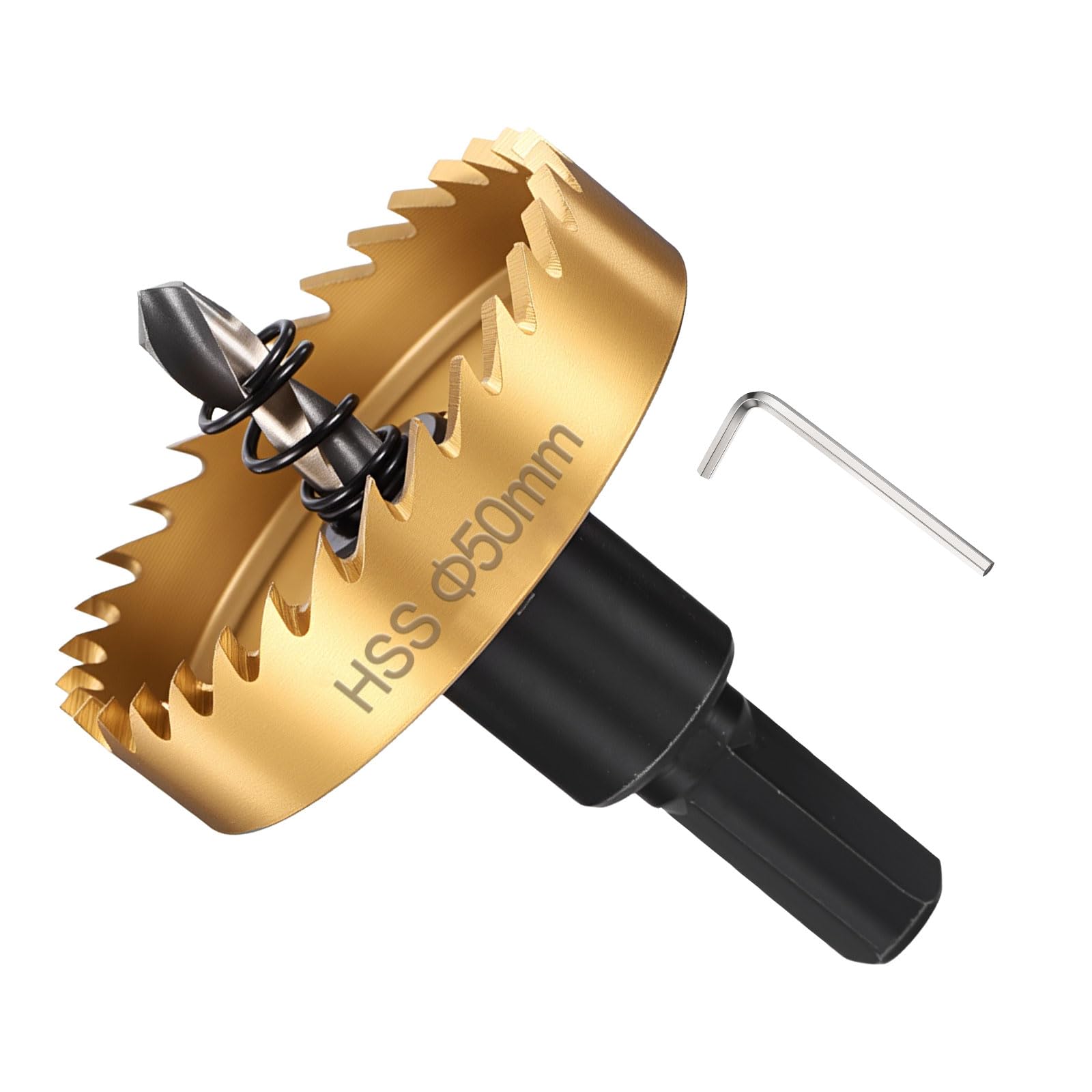 METALLIXITY Hole Saw 50mm (1-31/32"), 4241 High Speed Steel Hole Cutter with Center Drill Bit