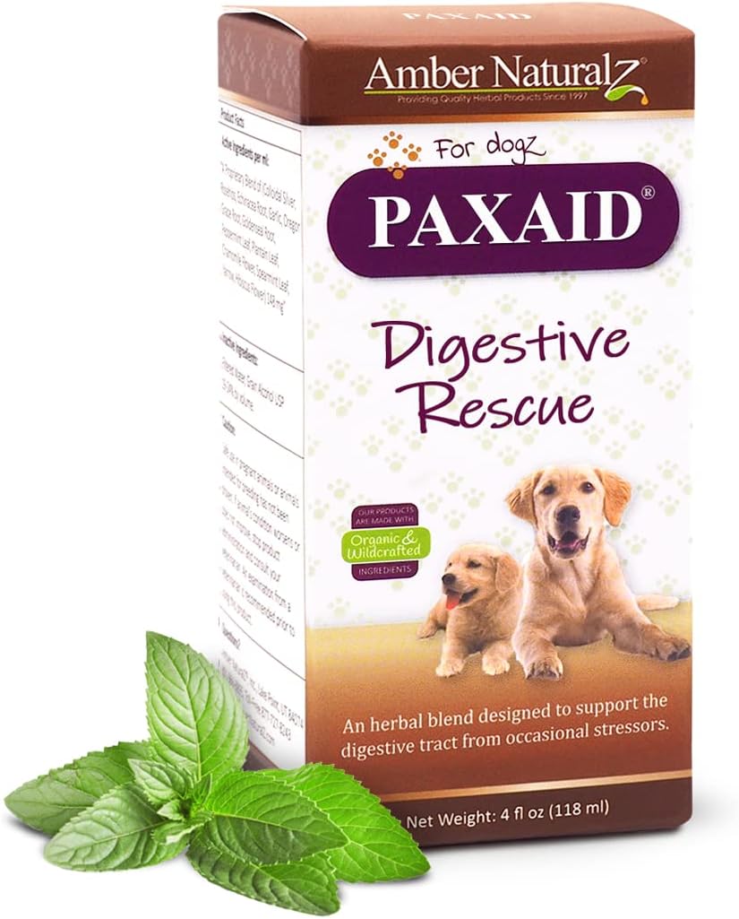 Amber NaturalZ - 4oz Paxaid Digestive Rescue - Supports a Healthy Appetite, Gut, Digestive Health and Vitality for Puppies and Dogs.…