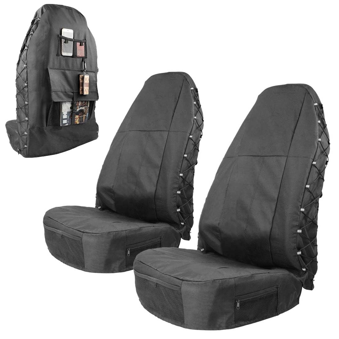 Housse Siege Voiture pour Isuzu All Models Dmax Mux 2000-2023 2024, ImperméAble Tissu Oxford Protection Couvre Sieges, Plage Surf Fitness avec Sac De Rangement Voiture Housses Siège