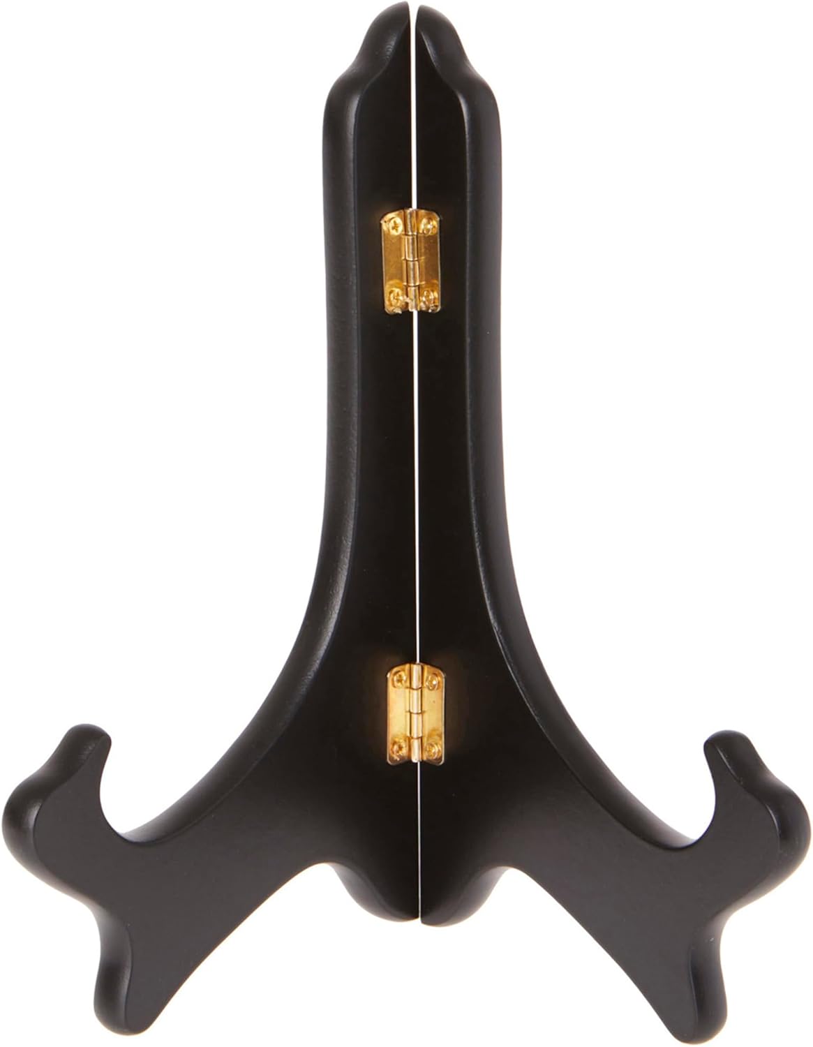 Bard's Hinged Black MDF Wood Plate Stand, 8" H x 7" W x 4.75" D (For 8" - 10" Plates), Pack of 12