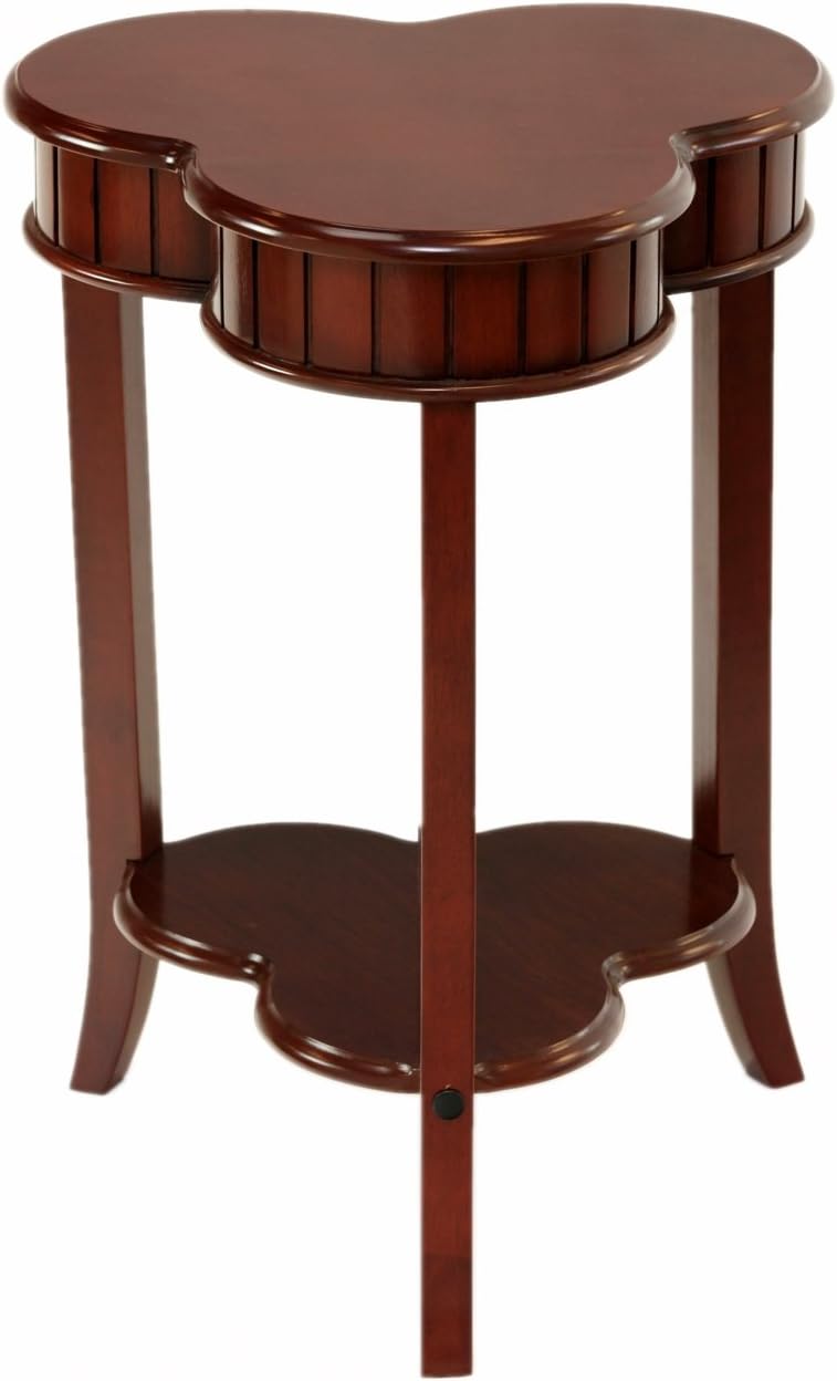Frenchi Home Furnishing Passport Clover Accent Table In Cherry Finish Home Kitchen Amazon Com