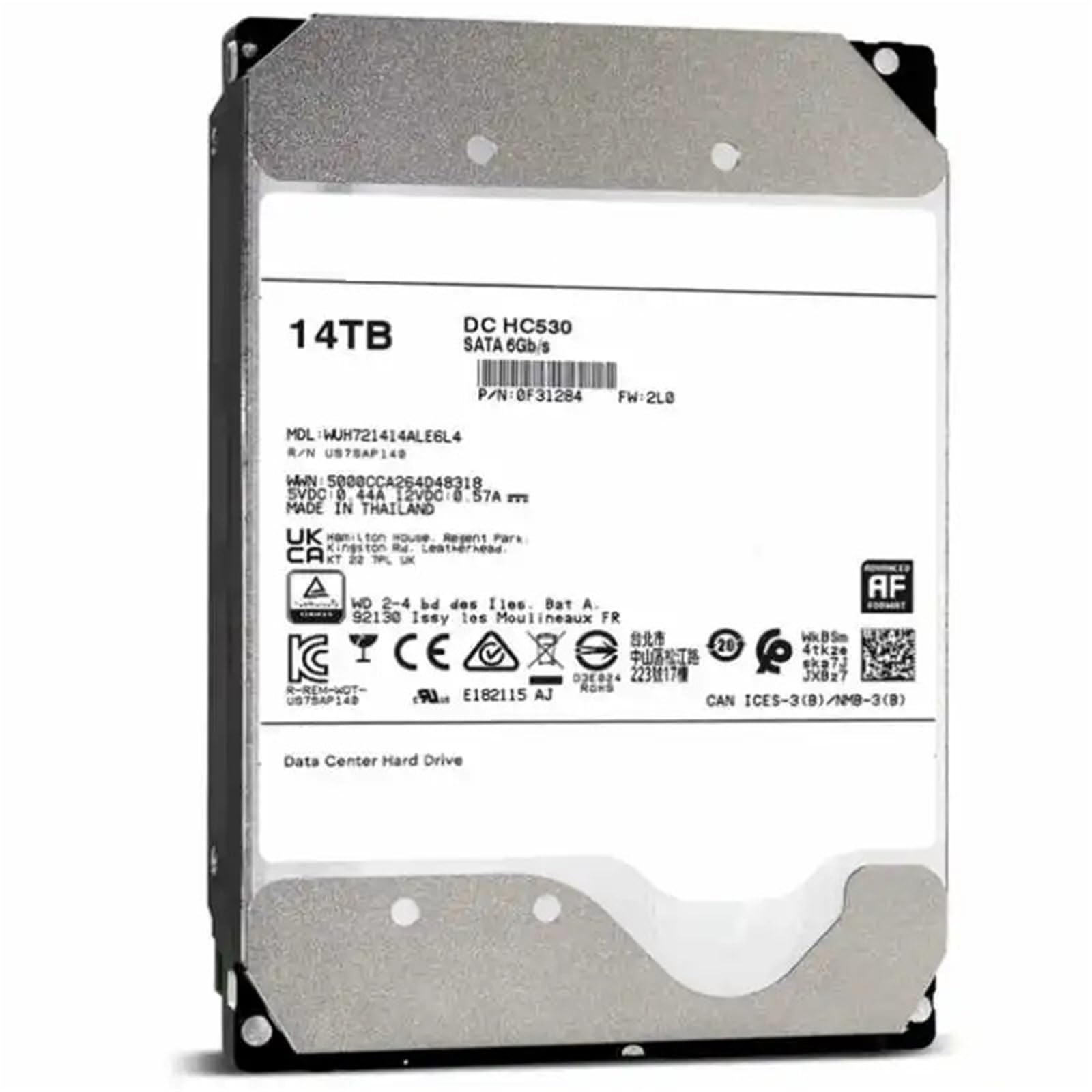 Dysk twardy DC HC530 HDD 14 TB Server Enterprise 0 Power On WUH721414ALE6L4 dysk twardy 14T do chmury i serwera Nas