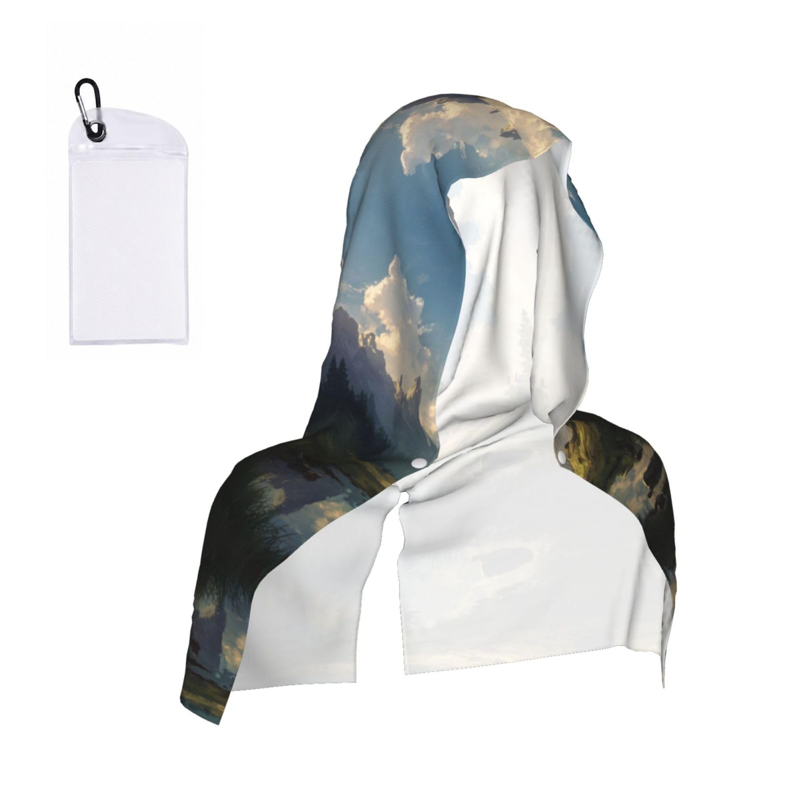 MLTRFGJ Landscape Scenery Print Cool Hooded Towels And Keep Them Cool For Several Hours.