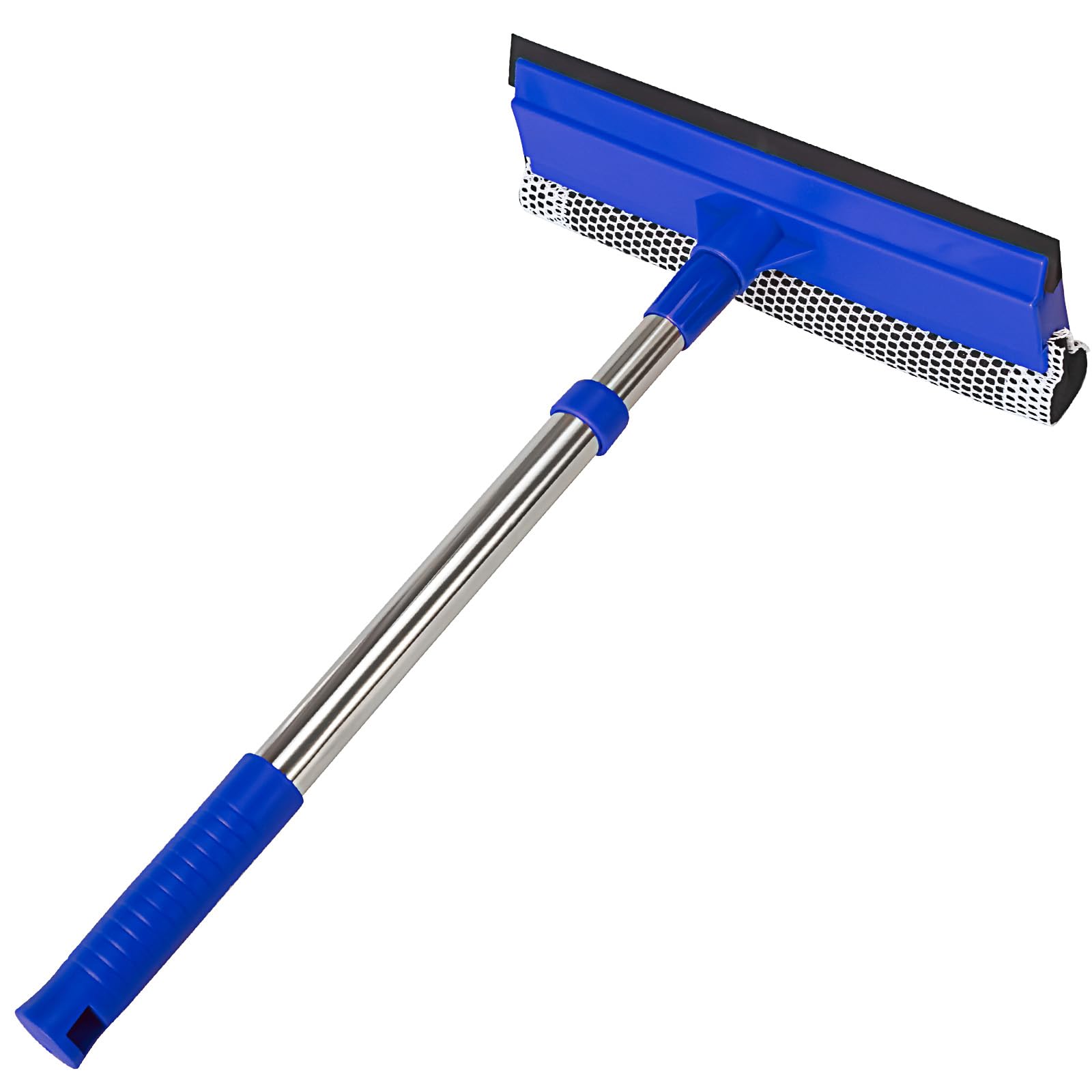 2-in-1 Window Squeegee & Car Squeegee with 15.7'-27.5' Retractable Stainless Steel Handle