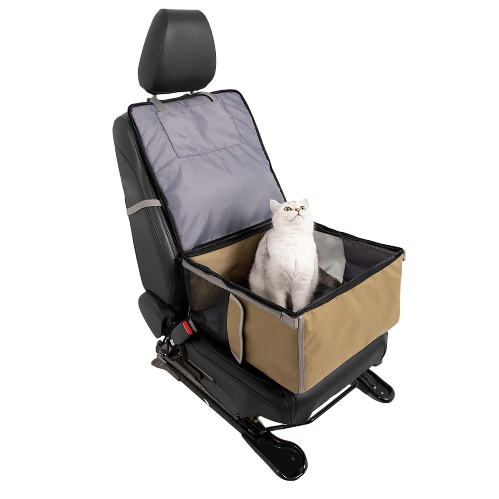 Asiento De Coche Para Perros Portamascotas Convertible | Asiento Elevador Perro Lavable Desmontable Malla Aireada Para Cachorro Gato Raza Pequeña Mediana Coche SUV Gato Viaje