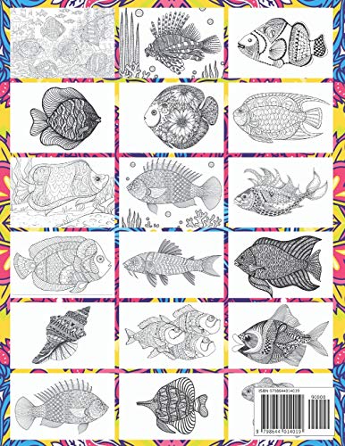 Creepy fish - Coloring Book for adults