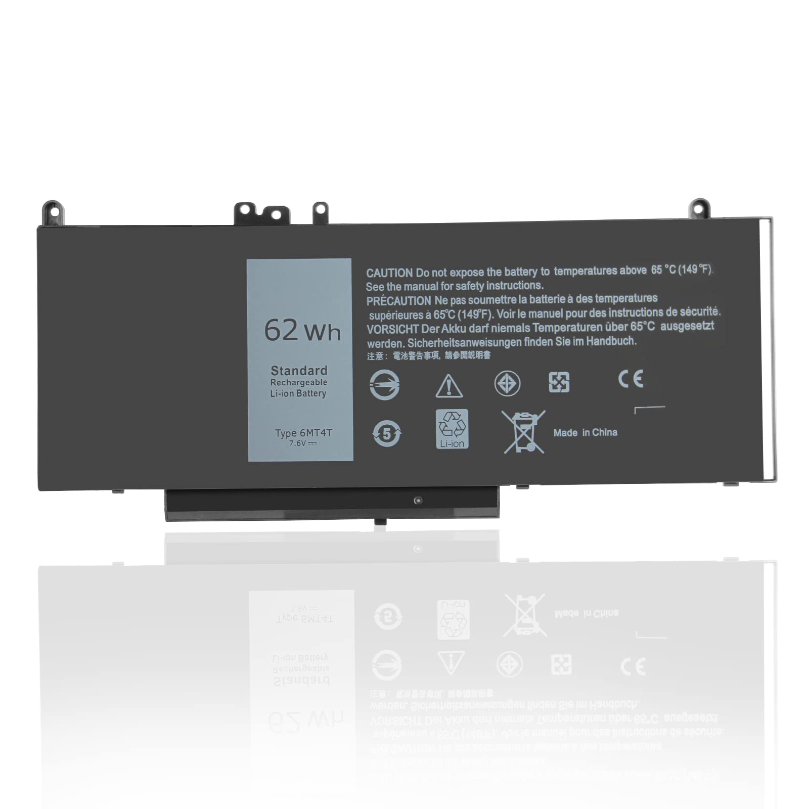 Exmate 6MT4T 7V69Y TXF9M 79VRK Batterie pour Dell Latitude E5470 E5550 E5570 [7.6V 62Wh]
