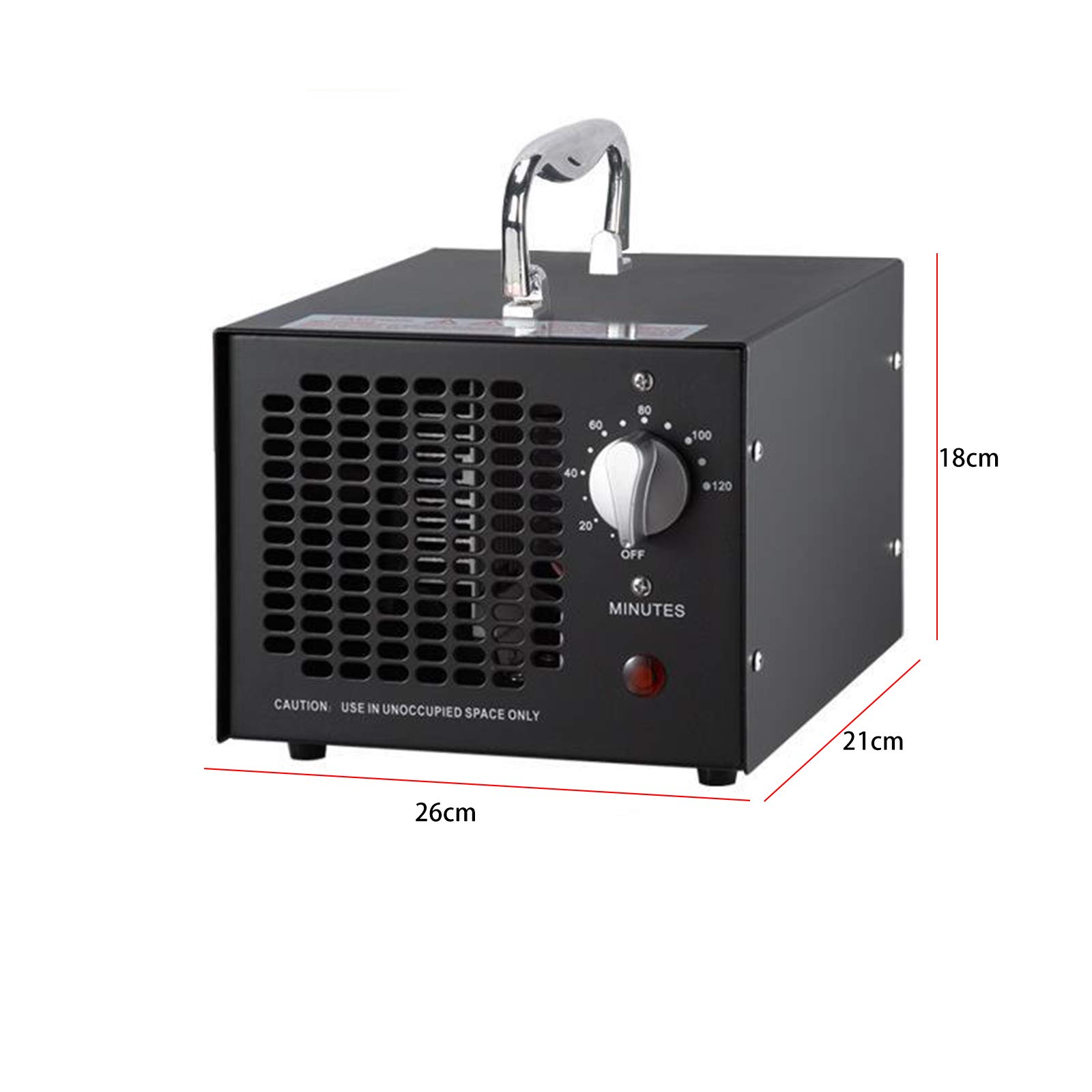 AIZYR Generador de ozono Comercial, 3500 MG Inicio Máquina de ionizadores de Aire Purificador de Aire Industrial O3 para el hogar, la Oficina, el Barco y el Coche,Negro,EU Plug