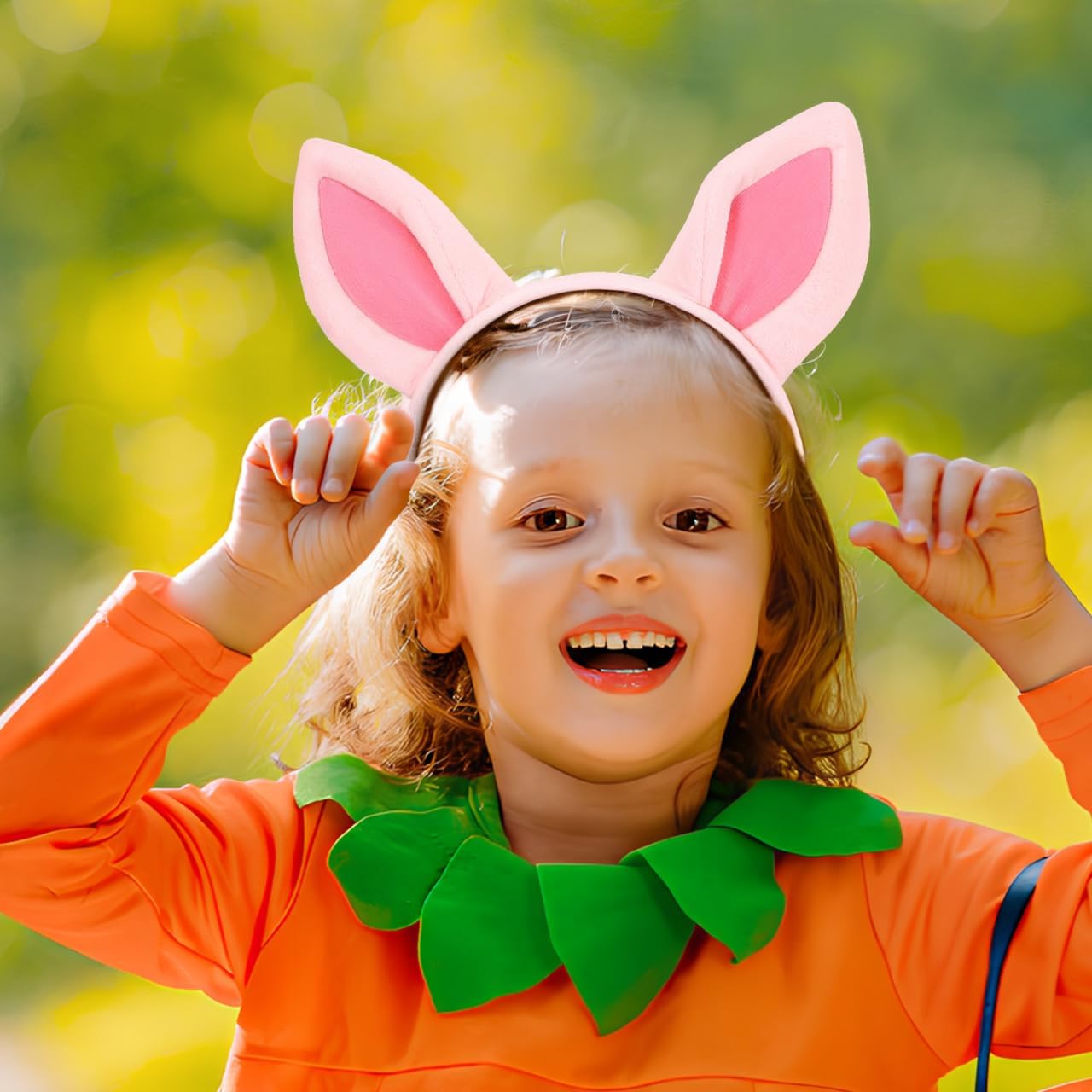 Amosfun Plush Pig Ears Headband Animal Costume Cosplay Halloween Party Accessory for Kids and Adult