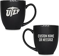 Vista 49 de Rico Industries NCAA Primary - Taza personalizada de 15 onzas, color negro mate, para bebidas calientes o frías Tigres del Estado de Aplastar