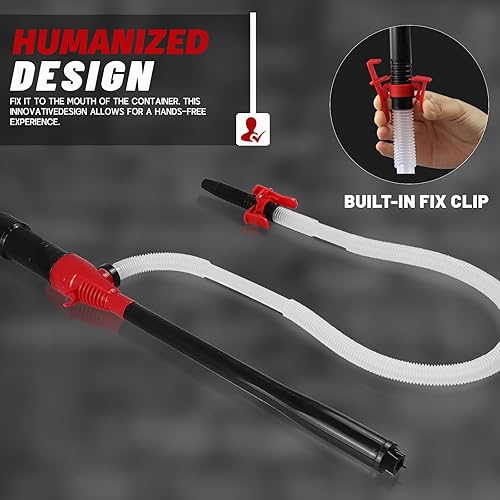 Miniatura 18 de Bomba de transferencia de combustible mejorada 2025 – Bomba de gas de carga USB a prueba de fugas para lata de gasolina – Bomba portátil de 2.8 GPM