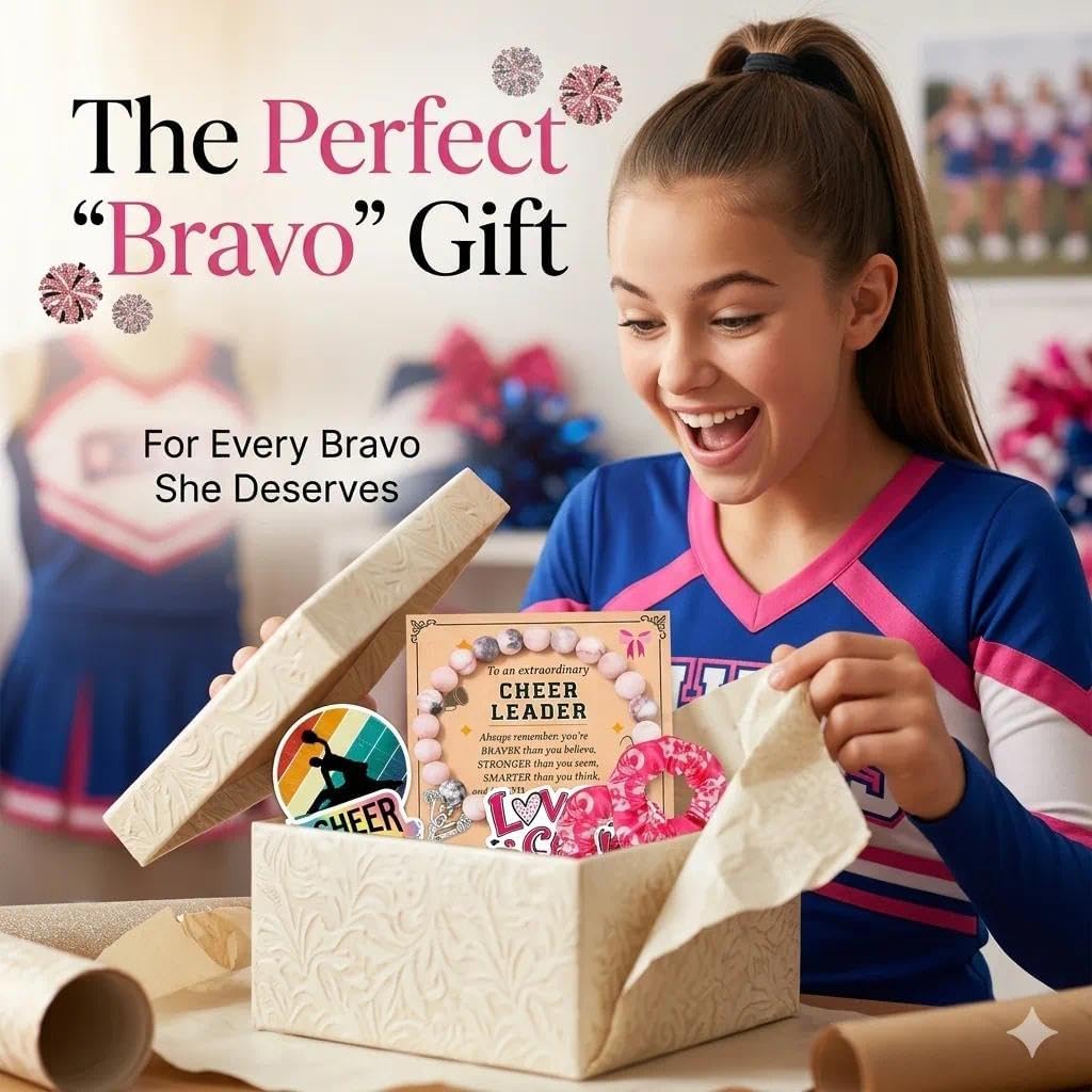 Cheerleader Lover Gifts for Women, 6pc Cheerleading Team Gift Set image 2