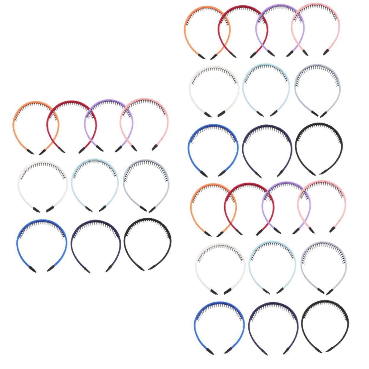 FRCOLOR 30 pezzi di tessuto sottile per capelli alla moda fasce eleganti per capelli da donna fasce per capelli per donne e donne pettine sottile in metallo plastica