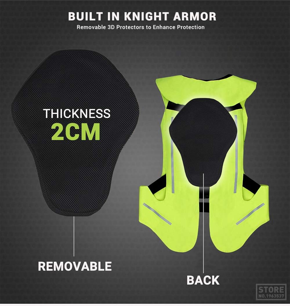 Motorcycle airbag Vest Moto Racing Professional Advanced motocross protective Reflective jacket : Automotive