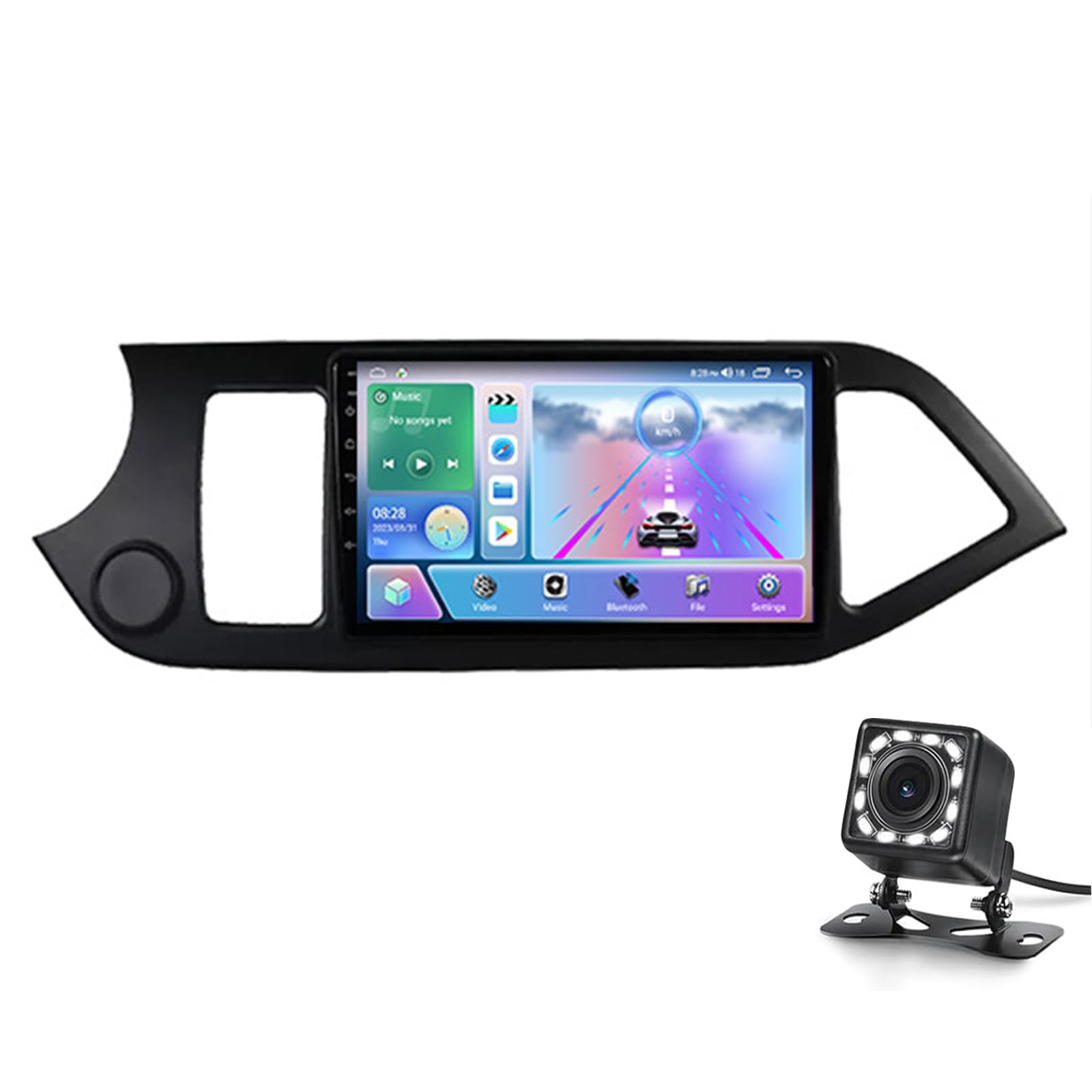 Autoradio Android pour Picanto Morning avec navigation GPS connectée en ville