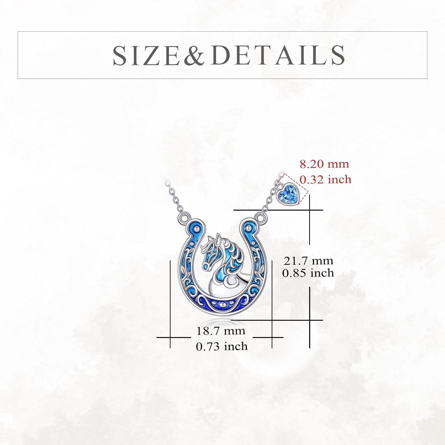 Horseshoe Necklace Sterling Silver Horse Pendant Lucky Horseshoe Jewelry Gifts for Women - Image 4