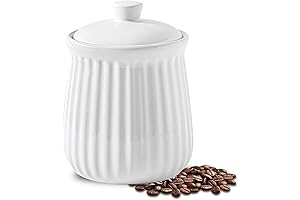 35 oz Hasense White Coffee Canister for Kitchen Storage