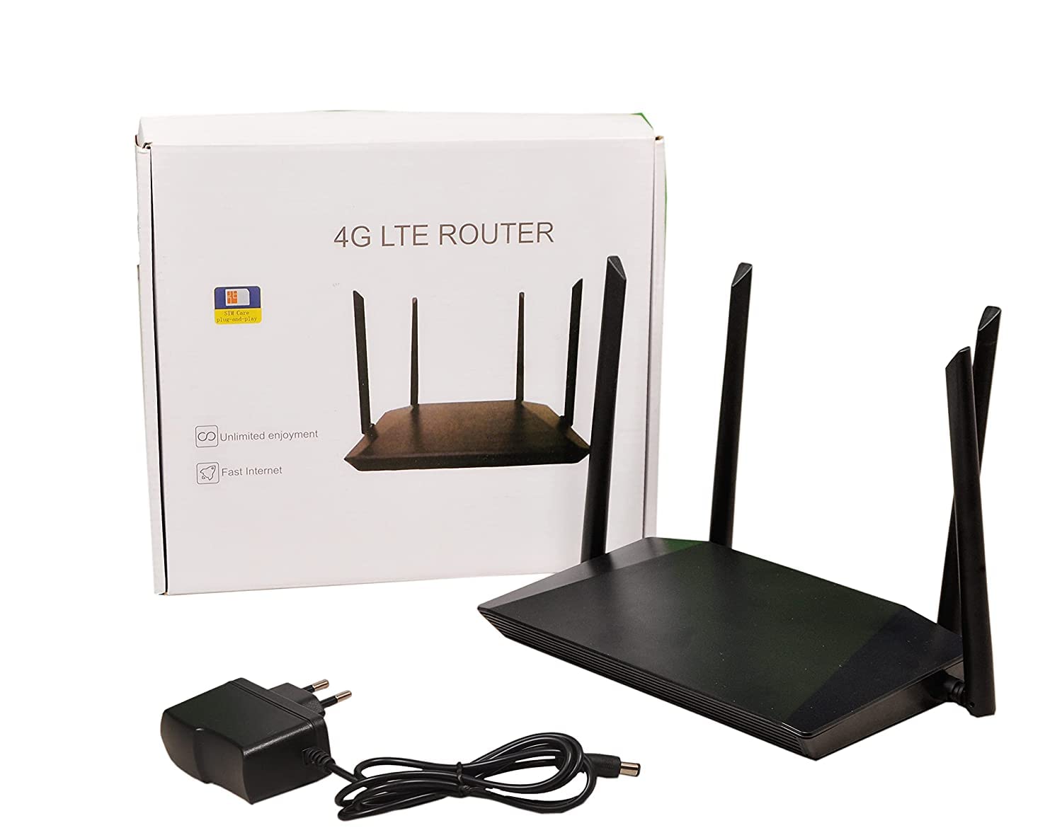Buy 4G Router with SIM card 300 Mbps 4 Antenna with 1 WAN Port & 2 LAN