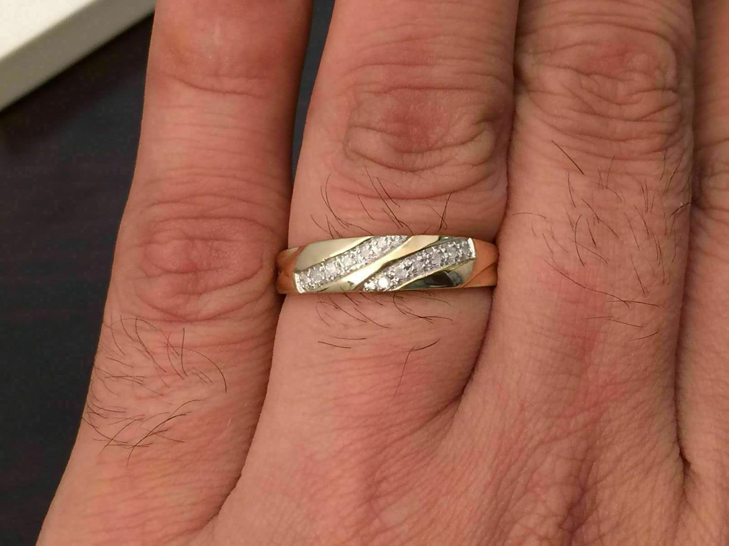 Ssjewel 2 Ct Round Cut His Her Simulated Diamond Wedding Trio Ring 14K Yellow Gold Finish Handmade Anniversary Stackable Matching Gorgeous 925 Sterling Silver Ring Gifts