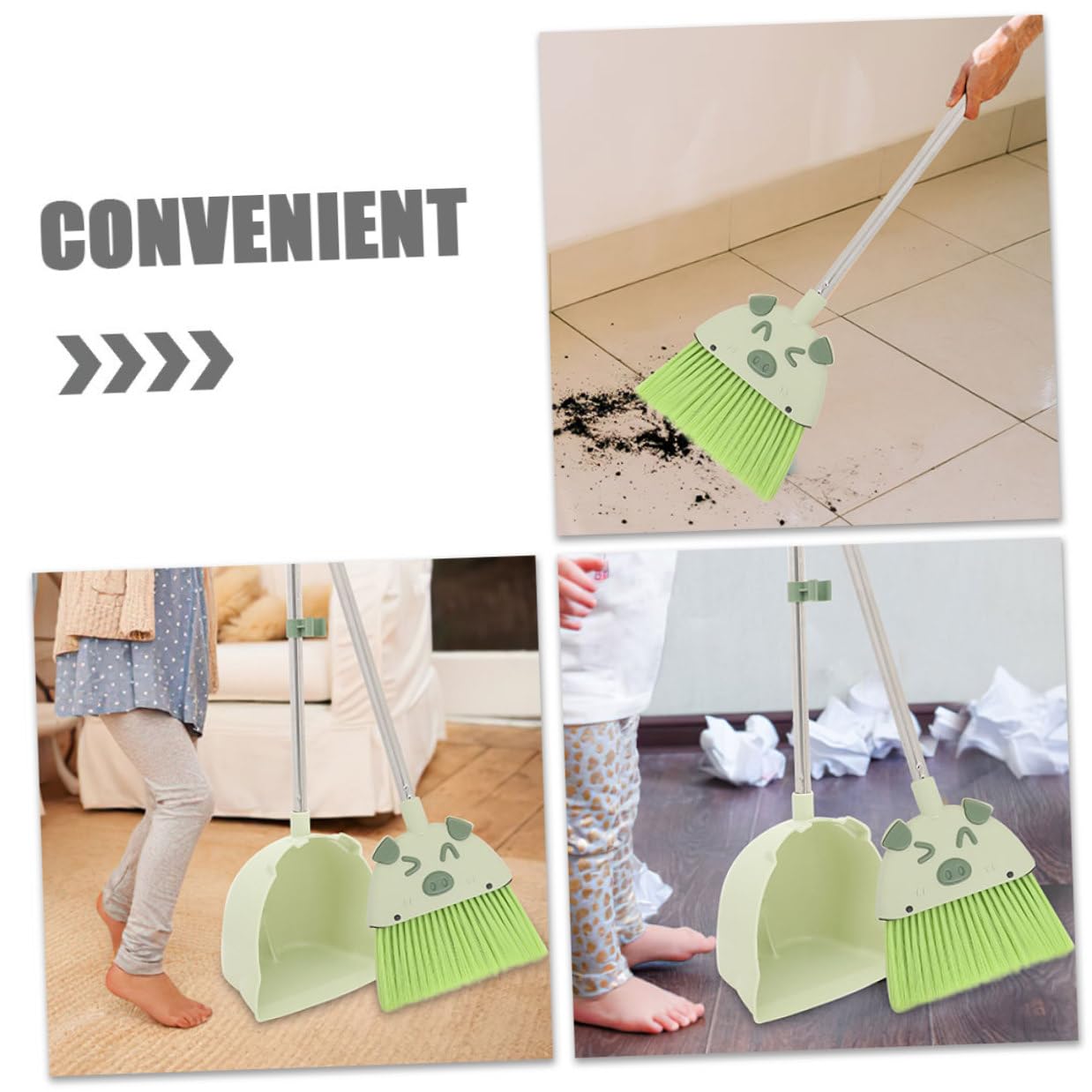 Giocattolo Pulizia Scopa Miniatura Paletta e Mop Colorati in Plastica e Acciaio Inossidabile Leggero e Facile da Usare per Ragazzi e Ragazze Stimola Coordinazione e Responsabilità