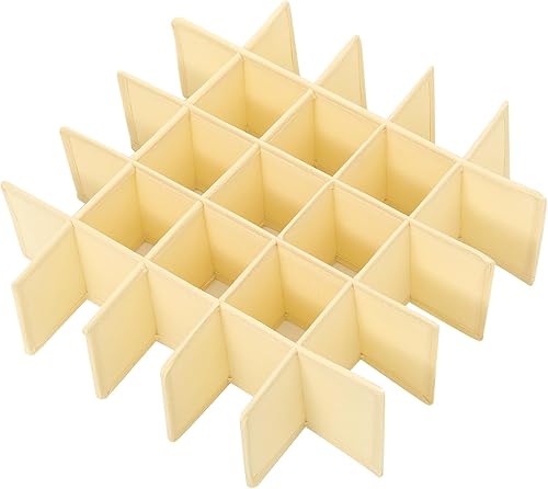 Miniatura 2 de Qozary Paquete de 16 separadores de cajones ajustables de tela, divisores de cajones para ropa, organizador de cajones para calcetines, ropa