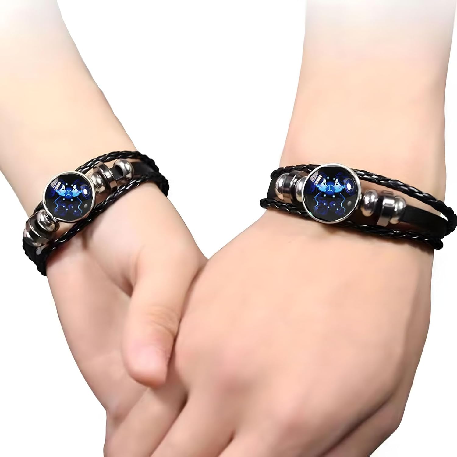 Zodiac Signs Spirit Bracelet for Women Men Adjustable 12 Constellation Bracelets Bracelet Multilayer Zodiac Black Leather Bracelets Zodiac Sign Wrap Bracelet Birthday Jewelry - Image 4