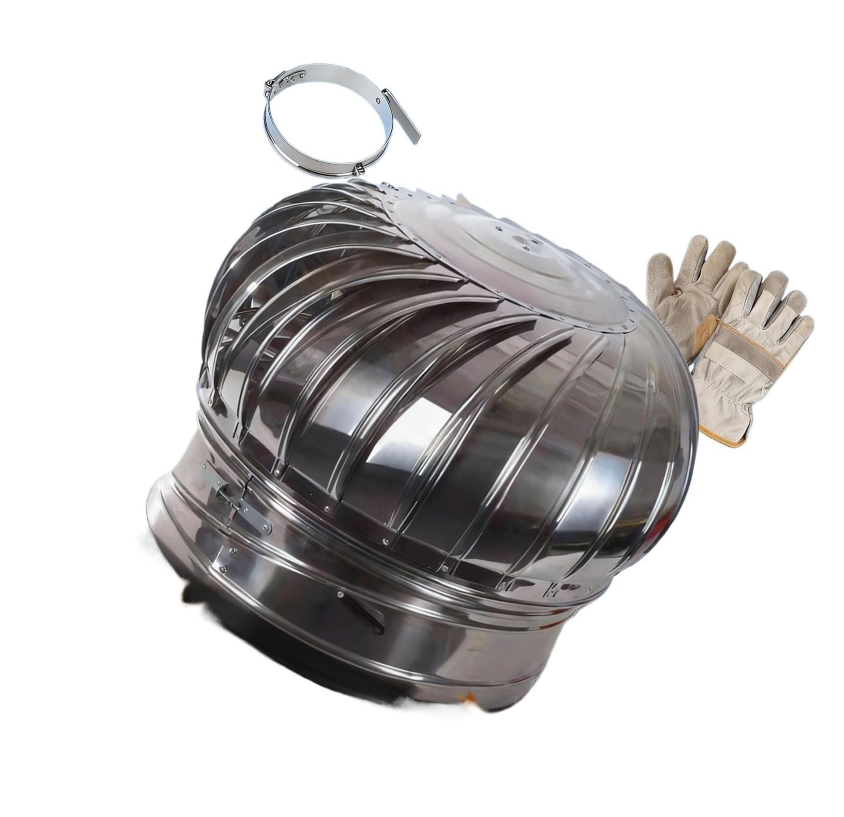 Shiketong One Color 201 Stainless Steel Rotating Chimney Cap(9.8")