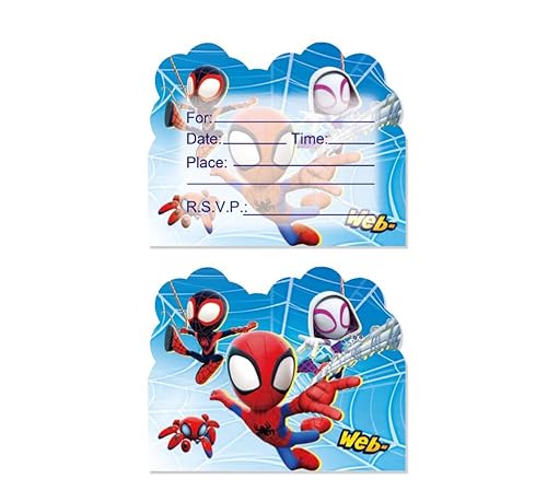 20 Pcs Spide Party Favor Invitations Cards For Superhero And His Amazing Friends Theme Birthday Party Supplies, 5.5X4.5'' #TOP5