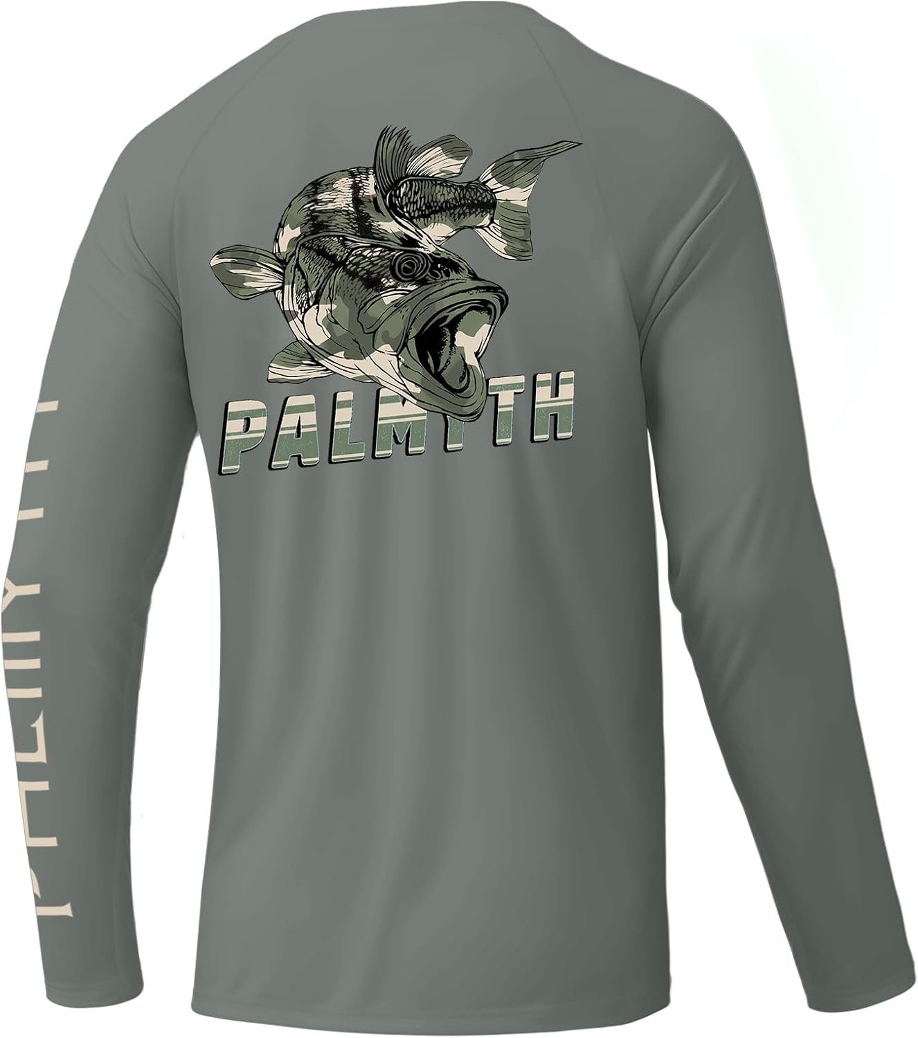 Palmyth Mens Fishing Shirts Sun Protection T-Shirts UV UPF 50+ Long Sleeve Rash Guard Tee