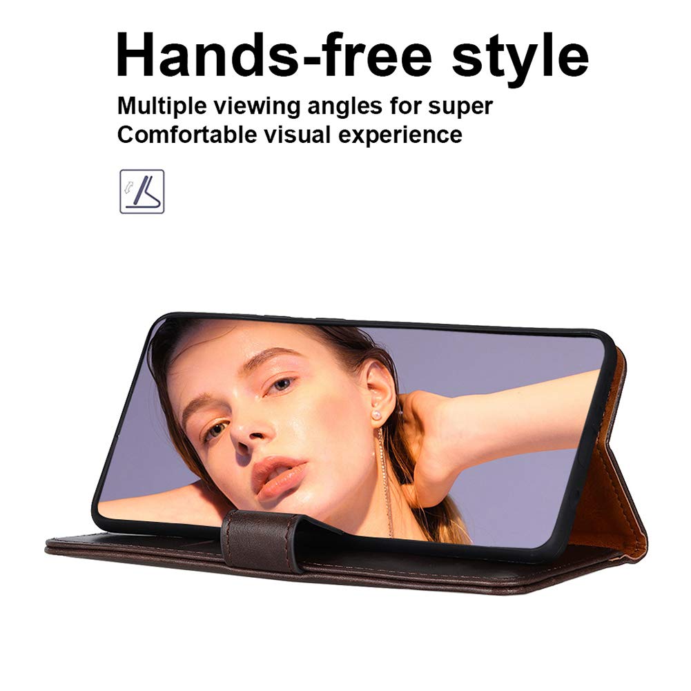 BeyondTop - Custodia a portafoglio compatibile con Google Pixel 6 Pro, con porta carte, in pelle PU, per Google Pixel 6 Pro, colore: Nero