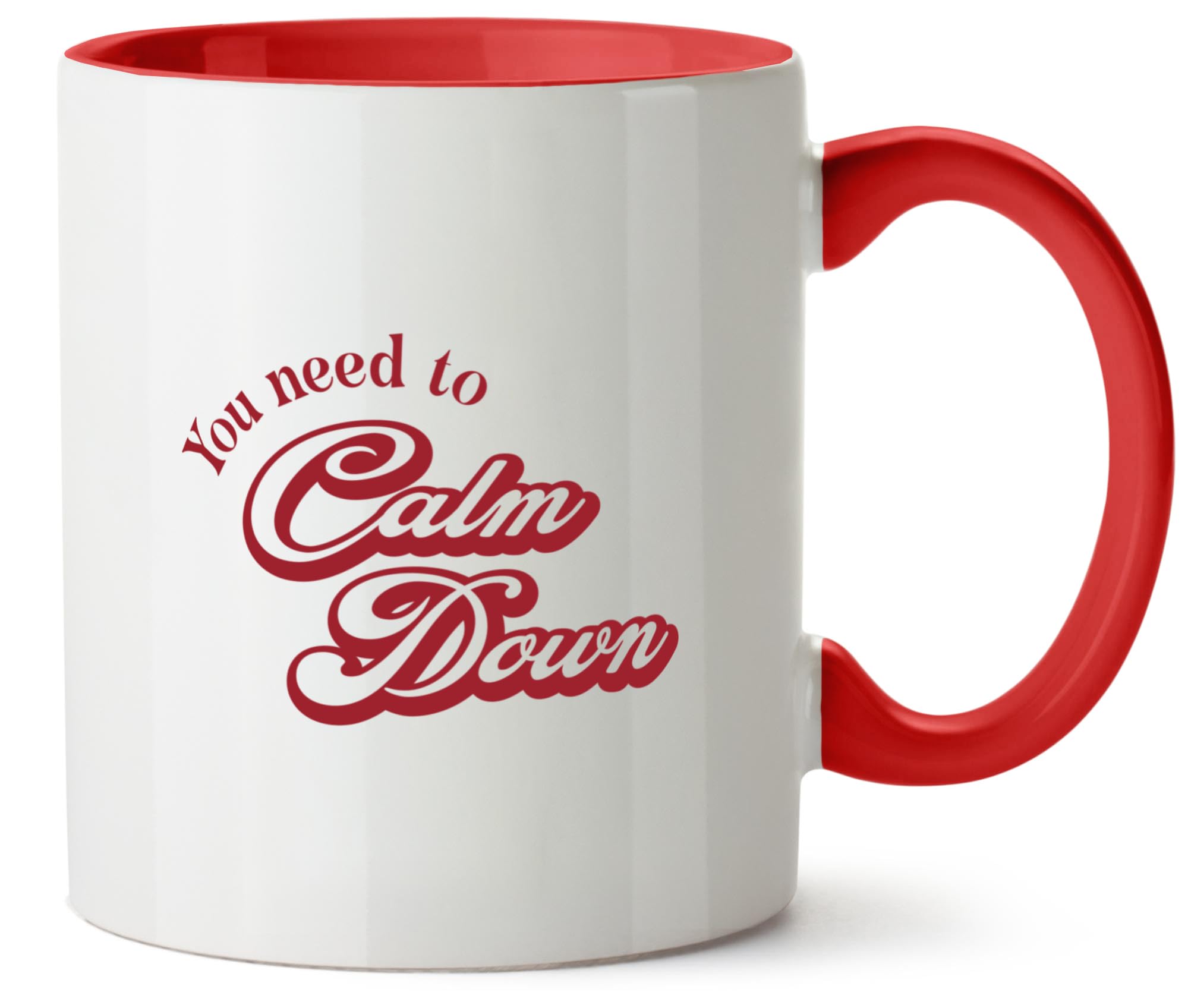 Hippowarehouse You Need to Calm Down Printed Mug Various Colour Options Ceramic Cup Kitchenware 11oz