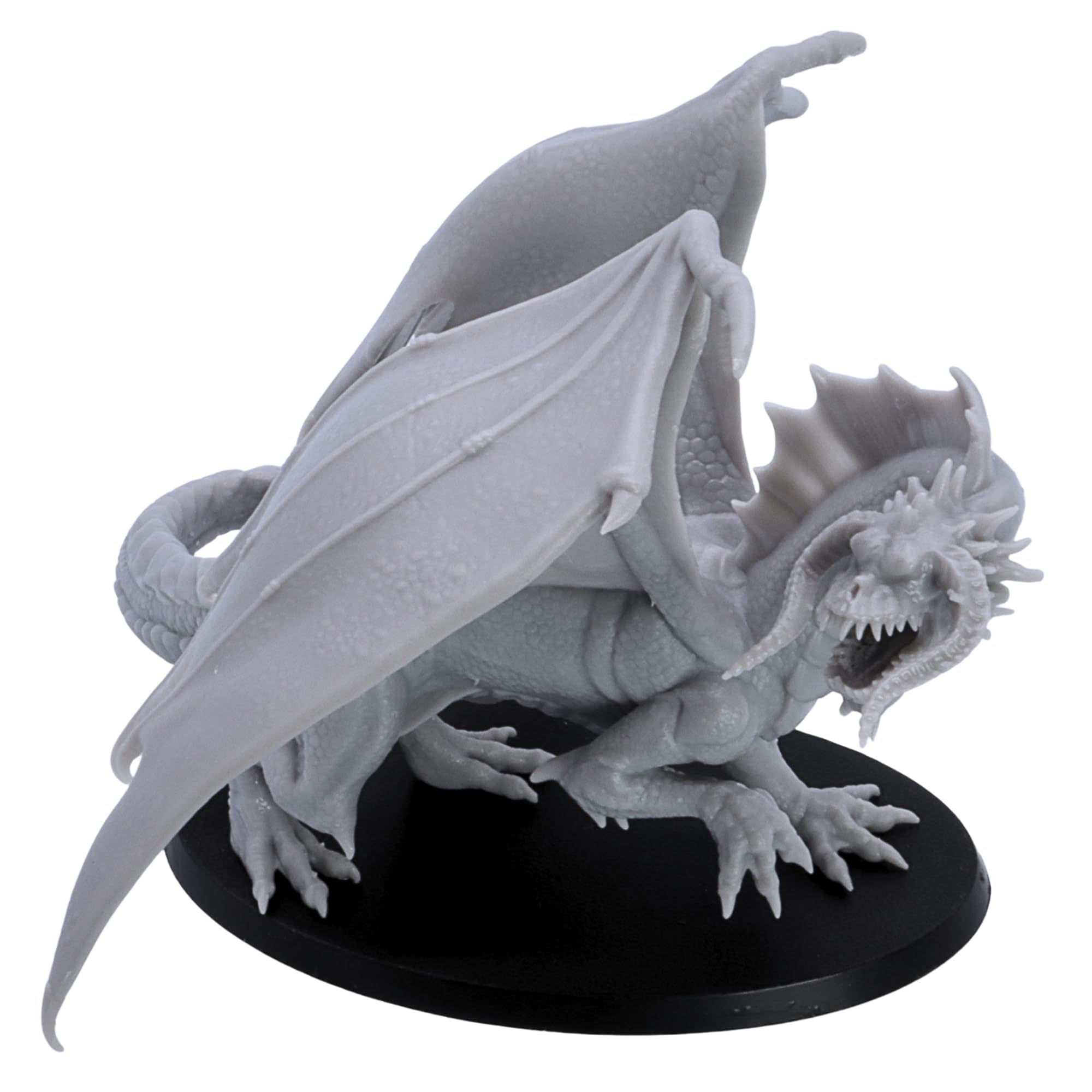 Drago nero per adulti - Drago Fantasy Miniature con apertura alare da 125 mm | Miniature epiche in scala 32 mm | DnD, Pathfinder, giochi di ruolo, giochi di guerra | Modello in resina