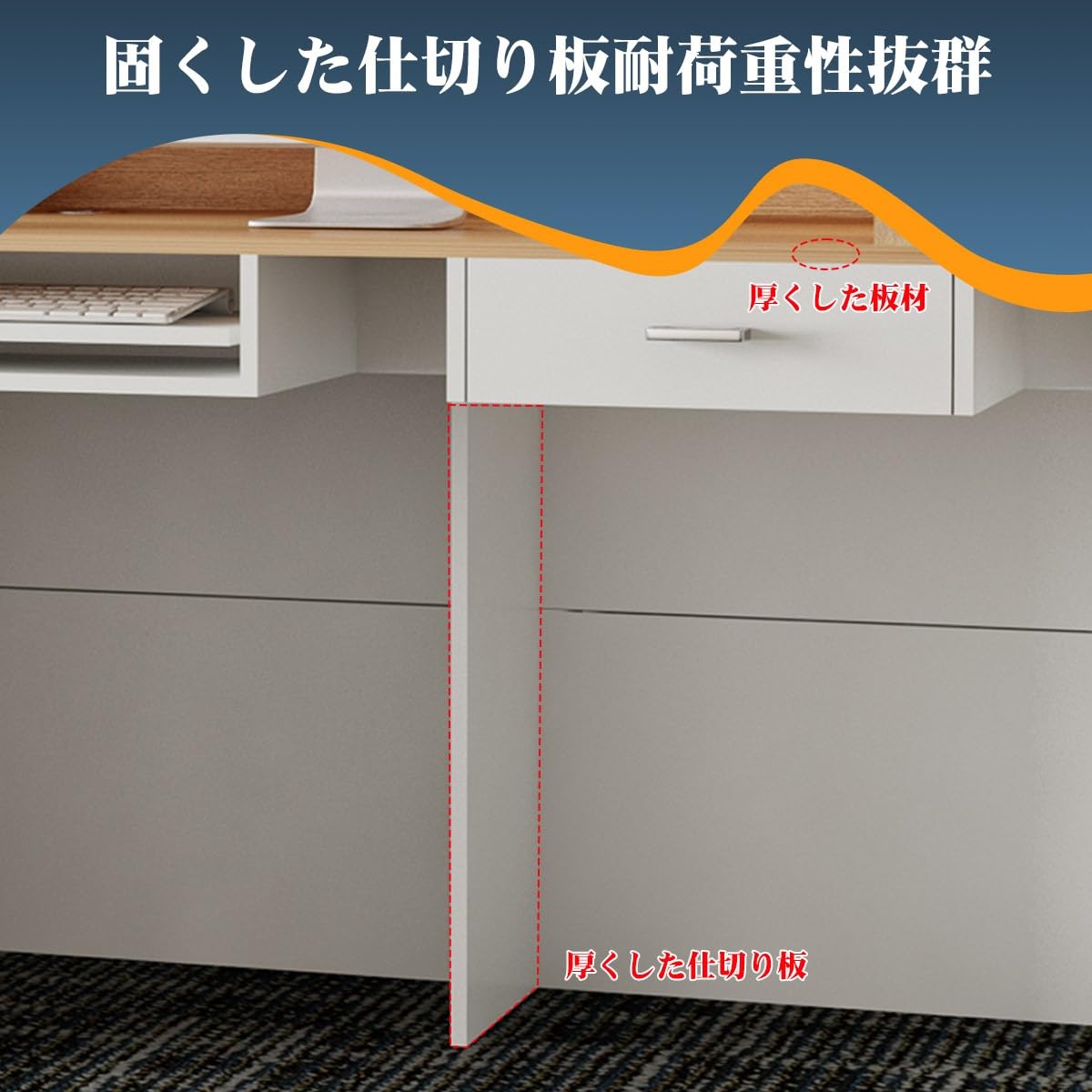 Amazon.co.jp: 福居家具(フクイカグ) 受付カウンター レジカウンター 