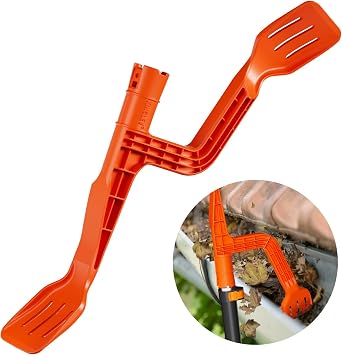 Gutter Cleaning Tool with Threaded, Gutter Cleaner, Mini Rake, Clean Off Gutter Guards from The Ground, Pole not Included