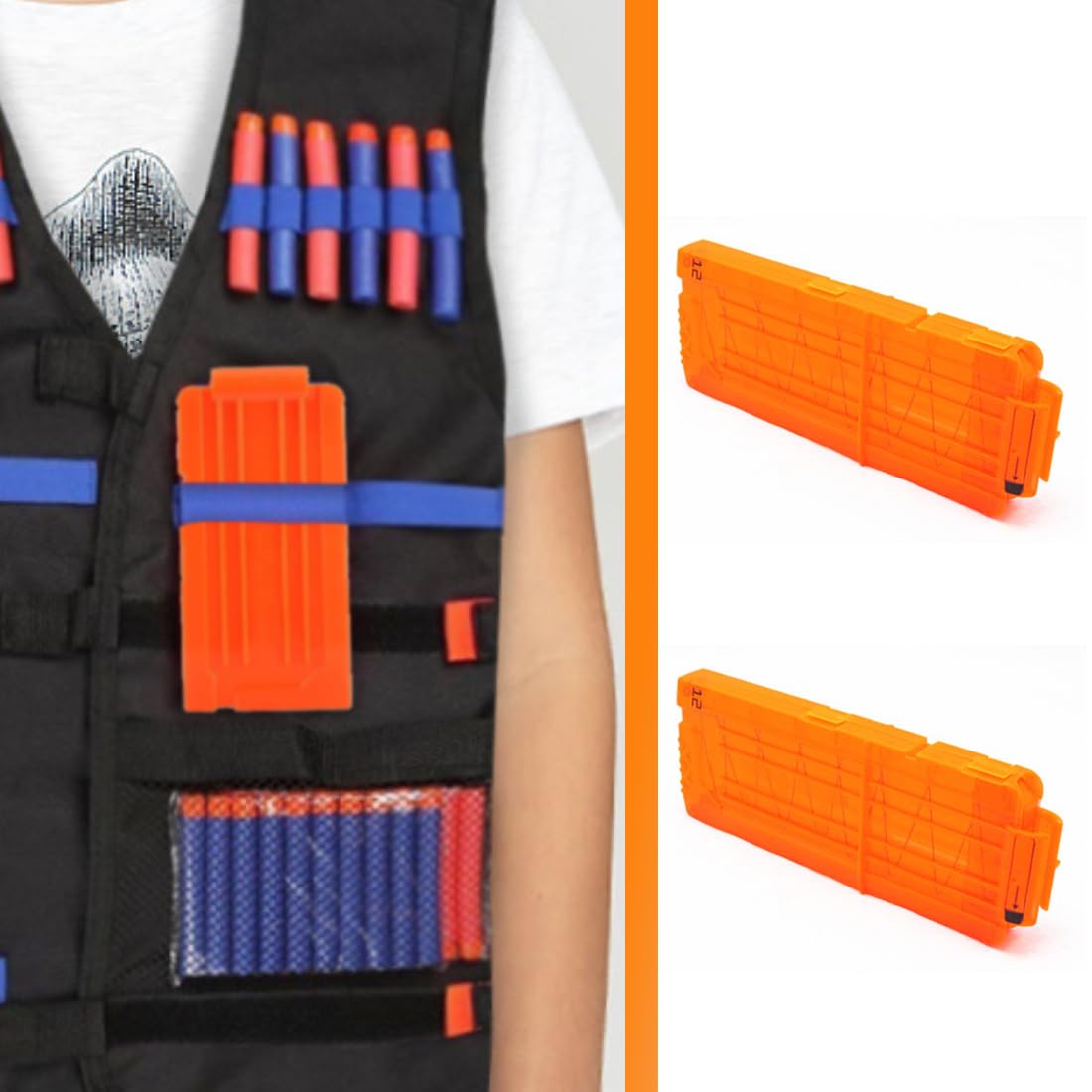 GXGM 2pz Riserva capacità da 12 Dardi Quick Reload Clip Caricatore